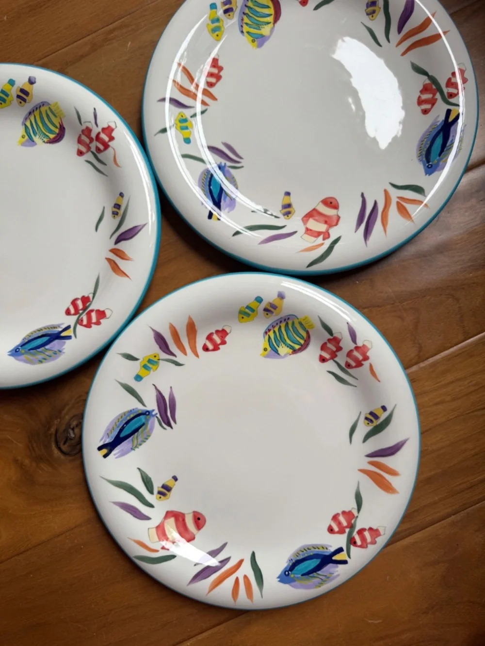 GOURMET EXPRESSIONS Seascape Fantasy Dinner Plate Discontinued Fish